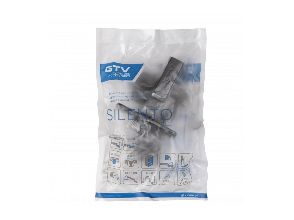 Cerniera Automatica d.35 Silento Pro 3D Chiusura Silenziosa Clip-On+Basetta 102°Collo Basso h=0 Nero | GTV - immagine 6